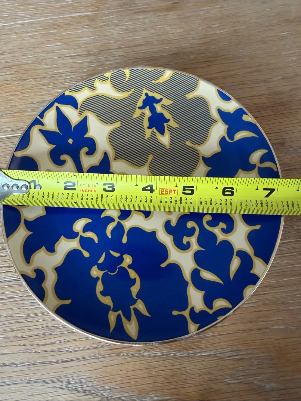 Tracy Reese decorative 7” Patterned Ceramic Plate Set of 4- Assorted
